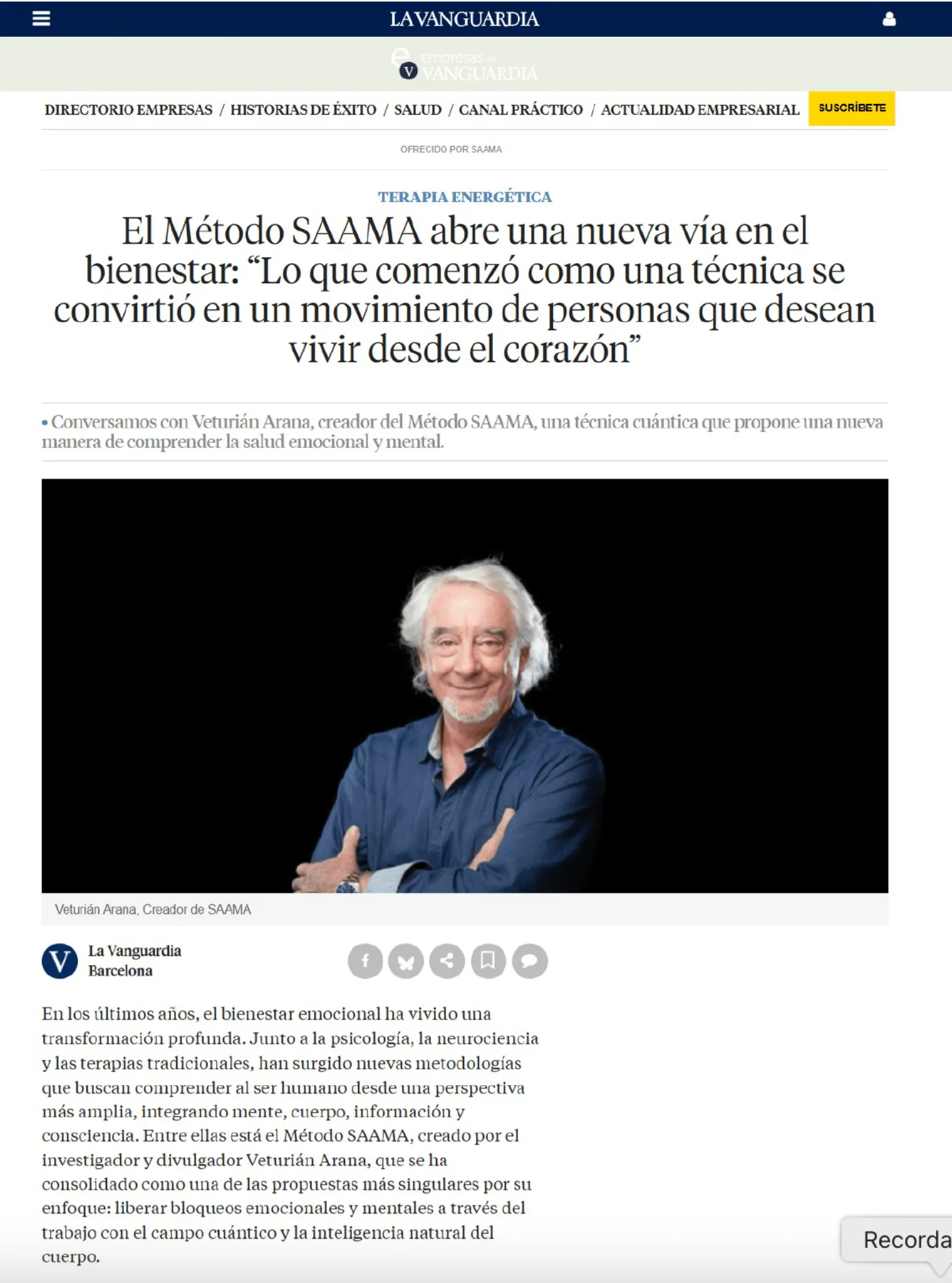 Entrevista en la Vanguardia